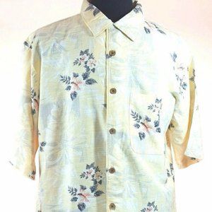 Palm Island Hibiscus Print Short Sleeve Shirt